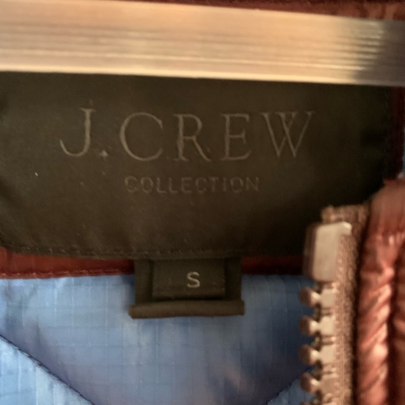 J.Crew Collection Shiny Maroon Puffer Bomber Jacket - Picture 5 of 8
